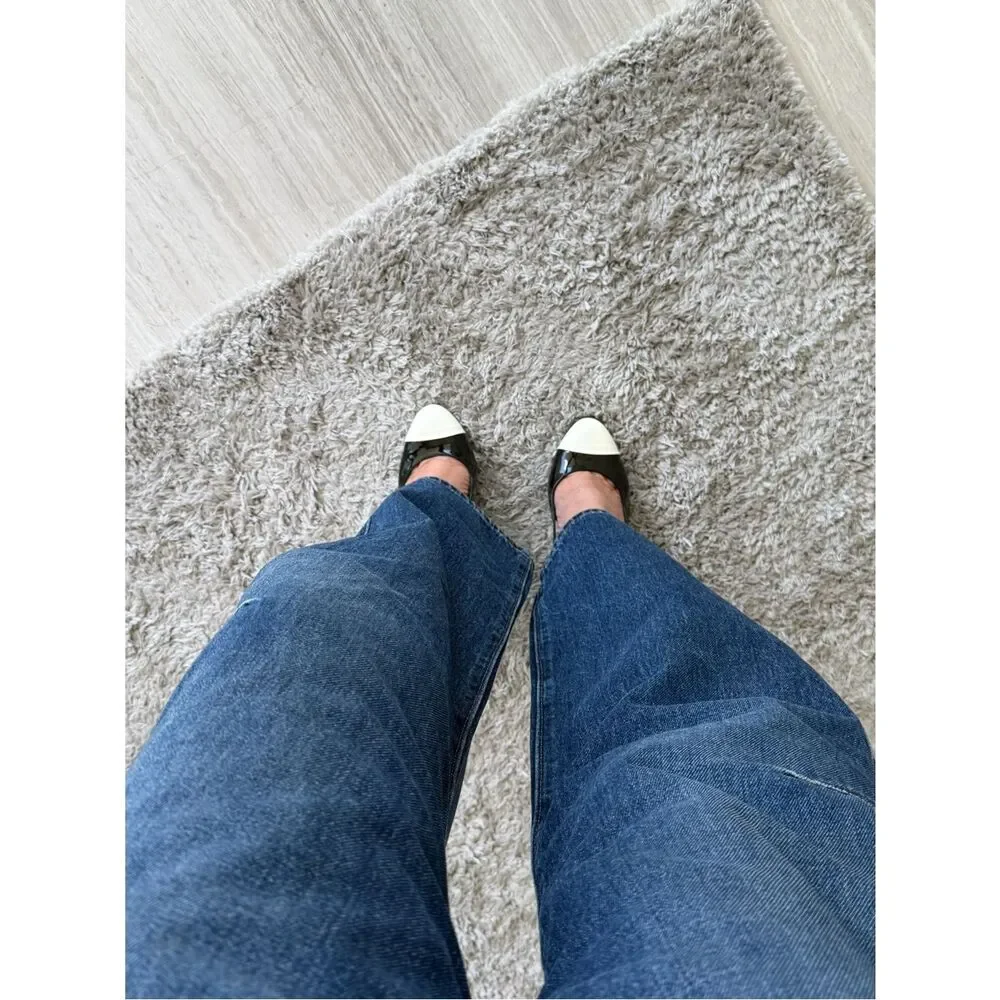 CHANEL Black and White Slingback Heel